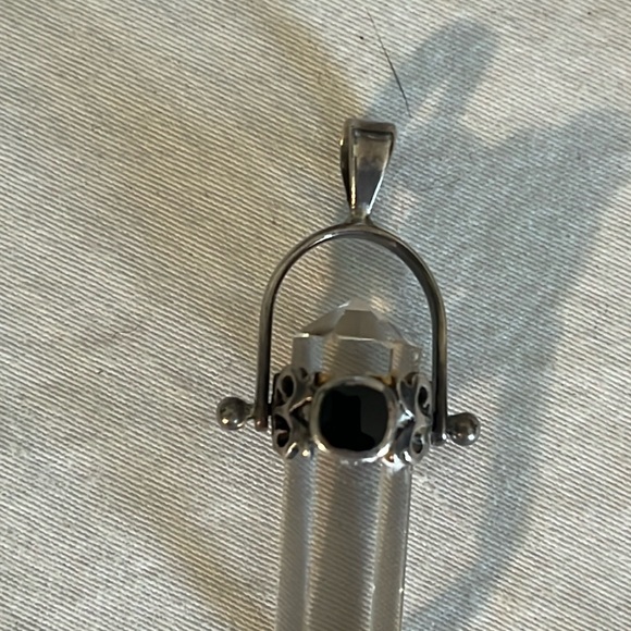 Silver crystal with onyx - Picture 2 of 4